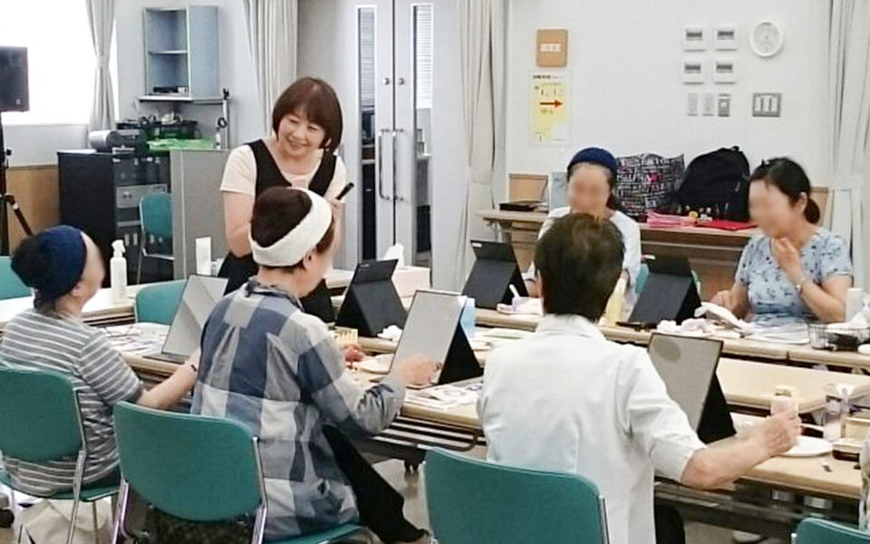 スキンケア講座のようす